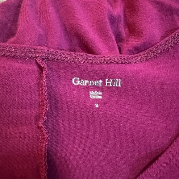 Garnet Hill Size S Scoop Neck Jersey Knit Trapeze Dress 3/4 Sleeve Small S - Picture 5 of 9